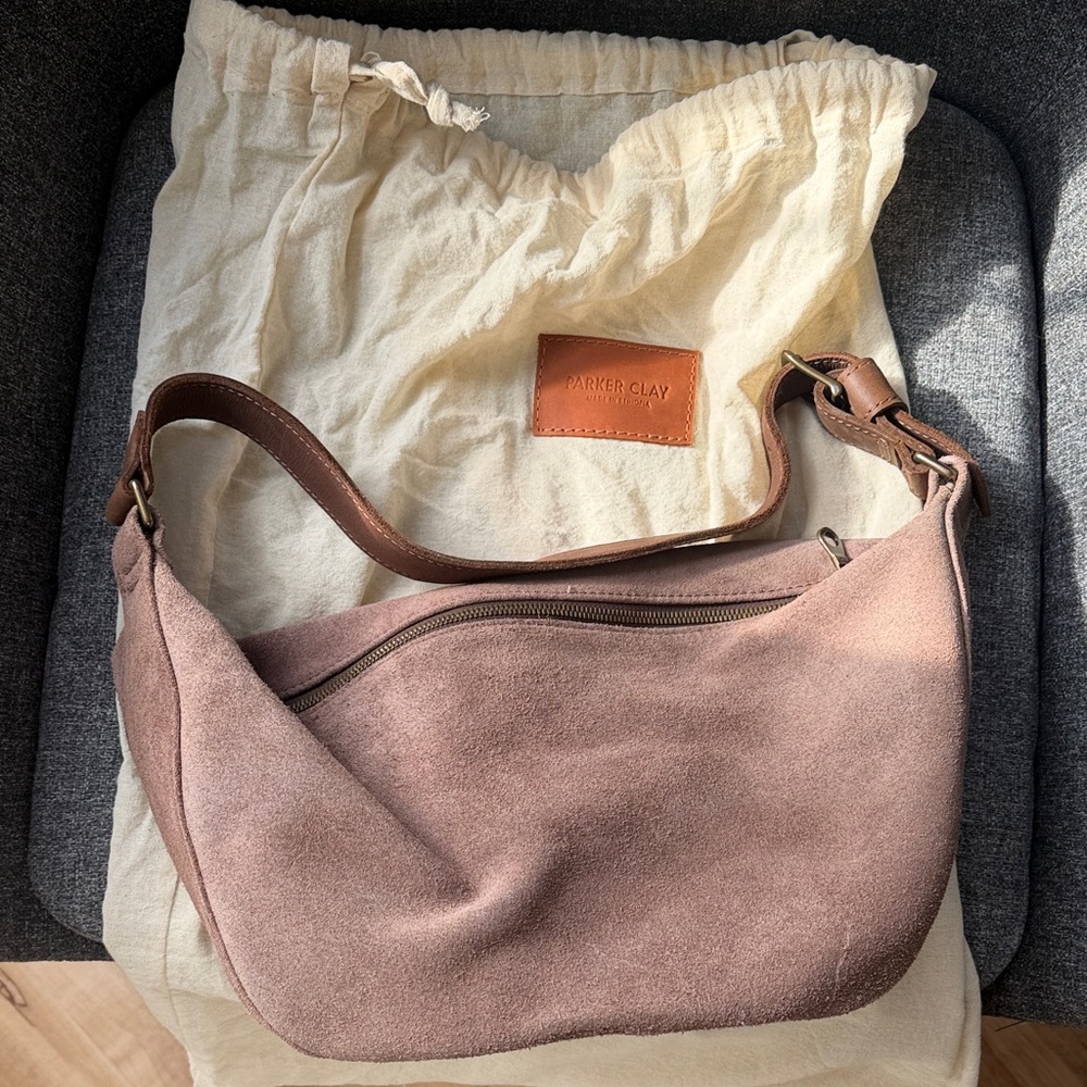 Parker Clay Tan Suede Hobo Bag